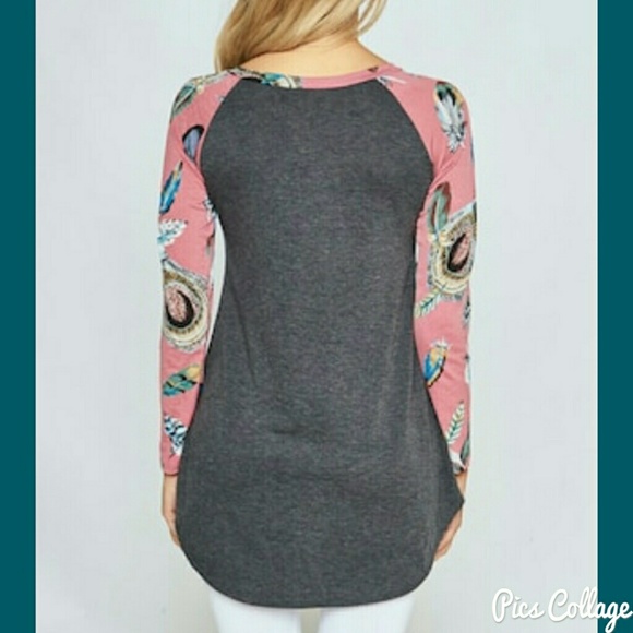 Feathers & Cactus Raglan Top - Picture 3 of 7